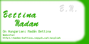 bettina madan business card